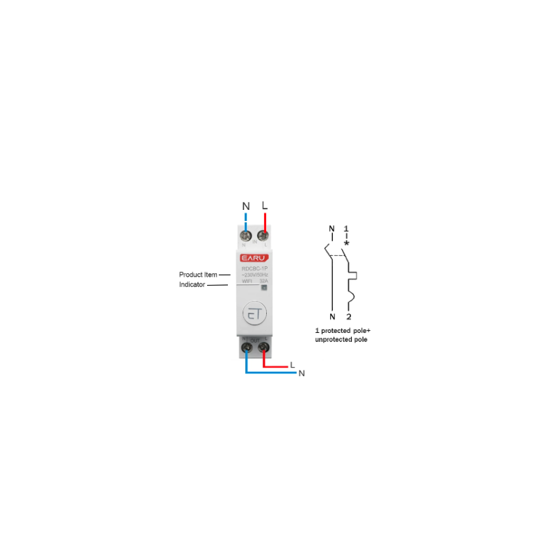 Breaker Wifi 50A Interruptor Inteligente Temporizador